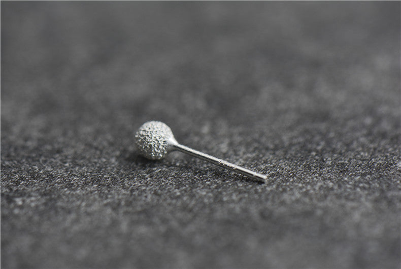 1 Pair 925 Sterling Silver 925 Sterling Silver Earrings Geometric Ear Studs