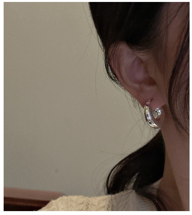 1 Pair 925 Sterling Silver 925 Sterling Silver Earrings Geometric Earrings