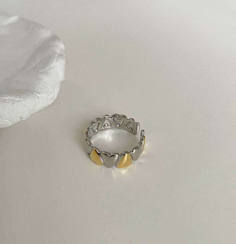 925 Sterling Silver Heart Shape Open Rings 925 Sterling Silver Rings