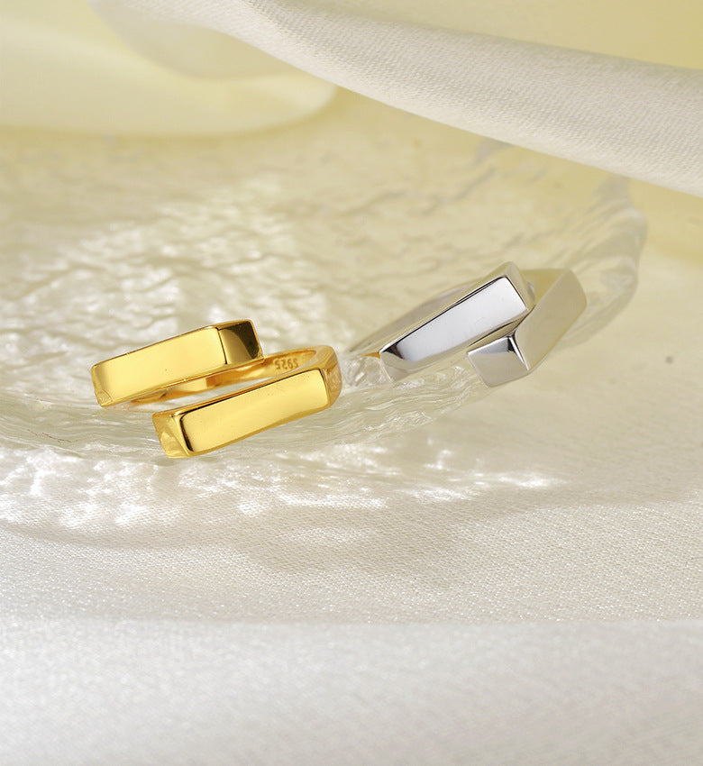 925 Sterling Silver Geometric Open Rings 925 Sterling Silver Rings