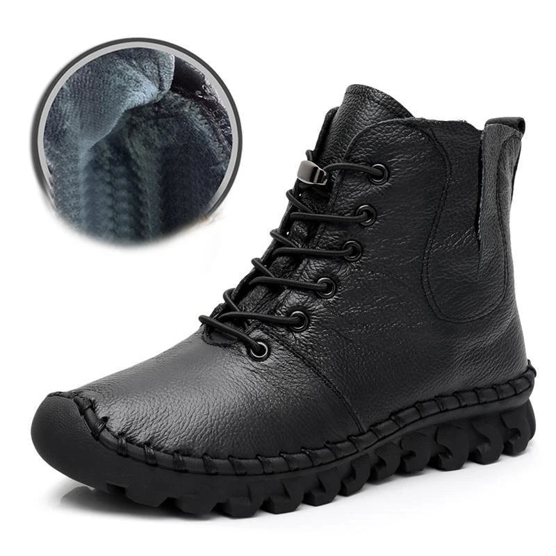 Introducing Our 'Style Treads' Round Toe Flat Boots For Women