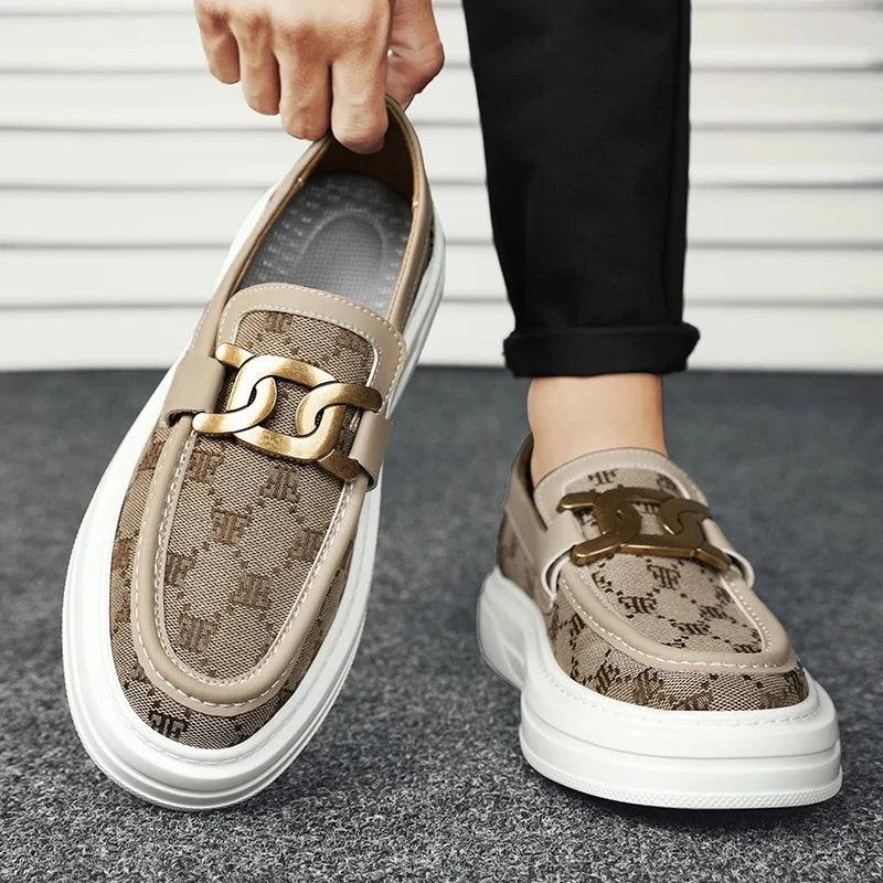 Buckled Butes: The Pinnacle of Poise - Men's Loafers