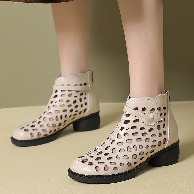 Airy Amblers - The Air Conditioned Genuine Leather Boots for Women