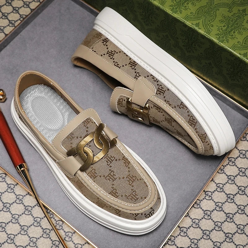 Buckled Butes: The Pinnacle of Poise - Men's Loafers