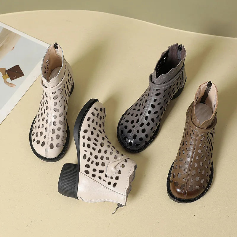 Airy Amblers - The Air Conditioned Genuine Leather Boots for Women