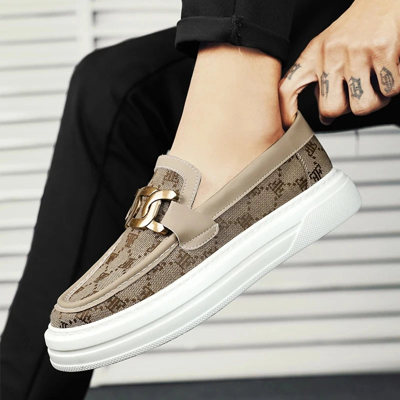 Buckled Butes: The Pinnacle of Poise - Men's Loafers