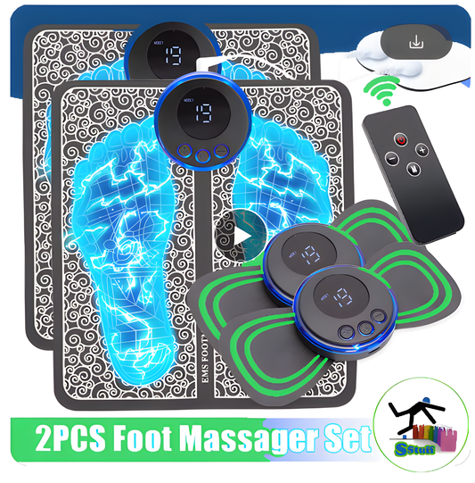 Foot Finesse Foness Set - Acupoints Muscle Stimulation Improve Blood Circulation Relief Neuropathy Relaxing Massage Foness Bundle
