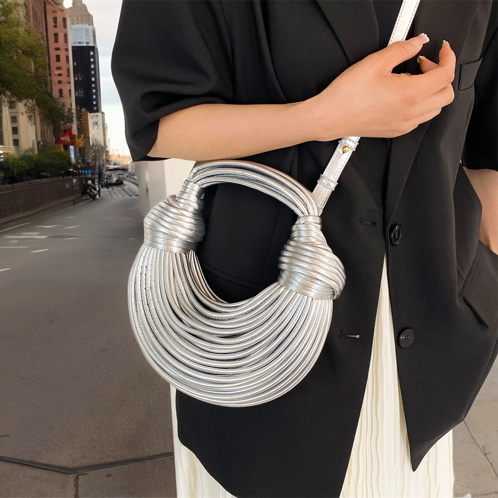 Introducing our 'Princess Rapunzel' Flowing Bun Wrapped Cross Body Clutch Faux Handbags