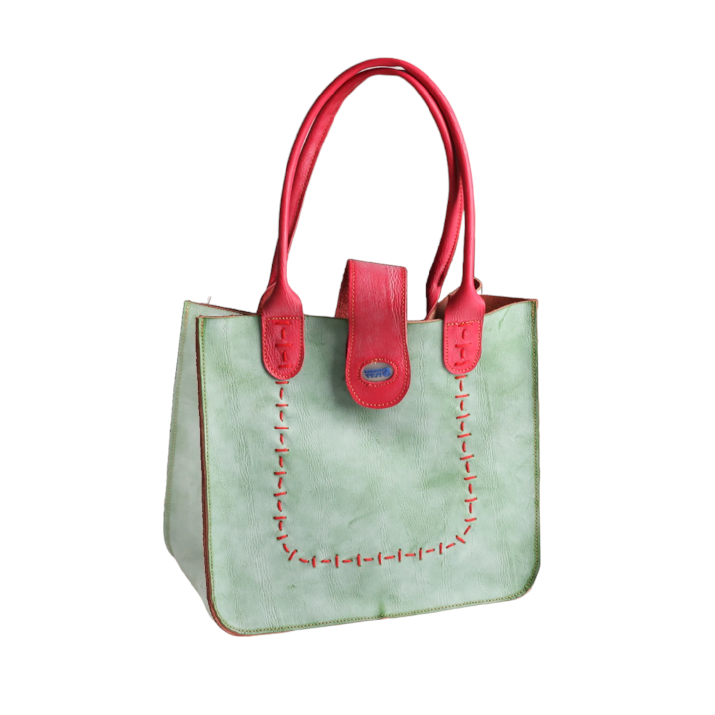 2024 Minimalistic Leather Totes - 2024-new-serene-green-tote-a-beautiful-minimalistic-design-for-the-discerning-woman