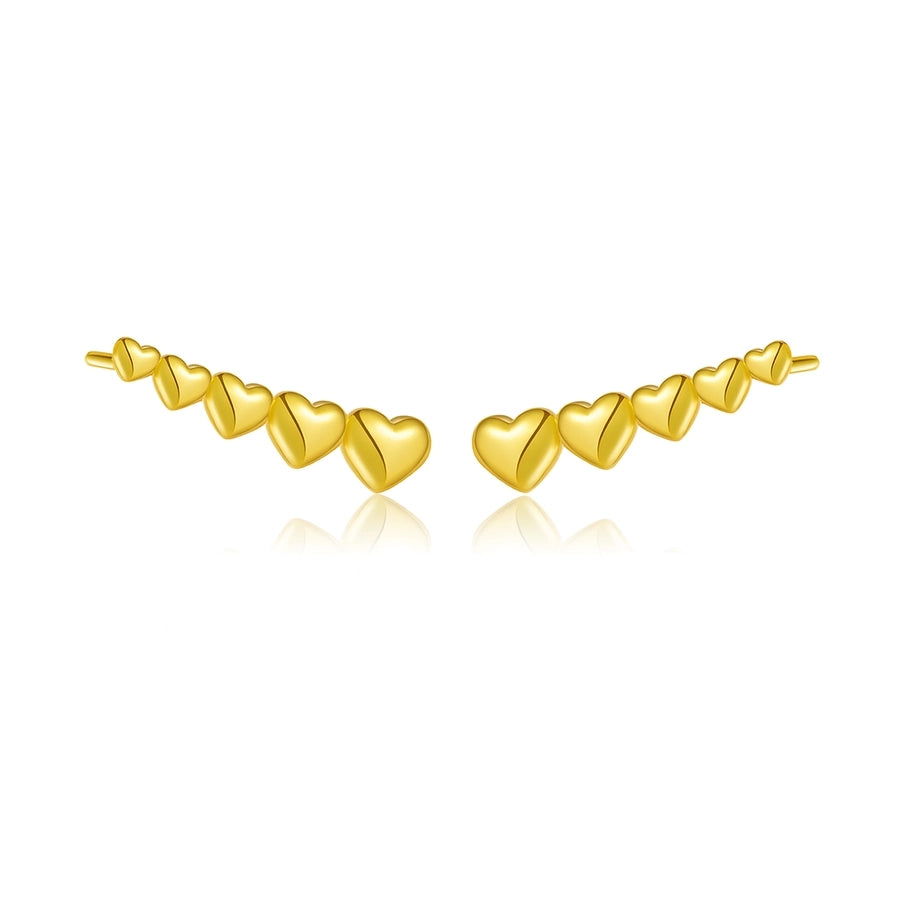 1 Pair 18K Gold Plated White Gold Plated 925 Sterling Silver Zircon 925 Sterling Silver Earrings Geometric Ear Studs