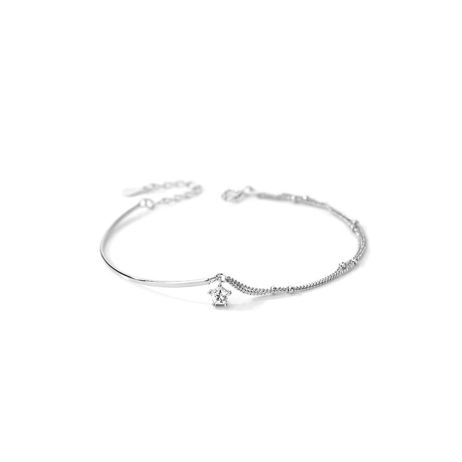 Sterling Silver  Bracelets Simple Style
