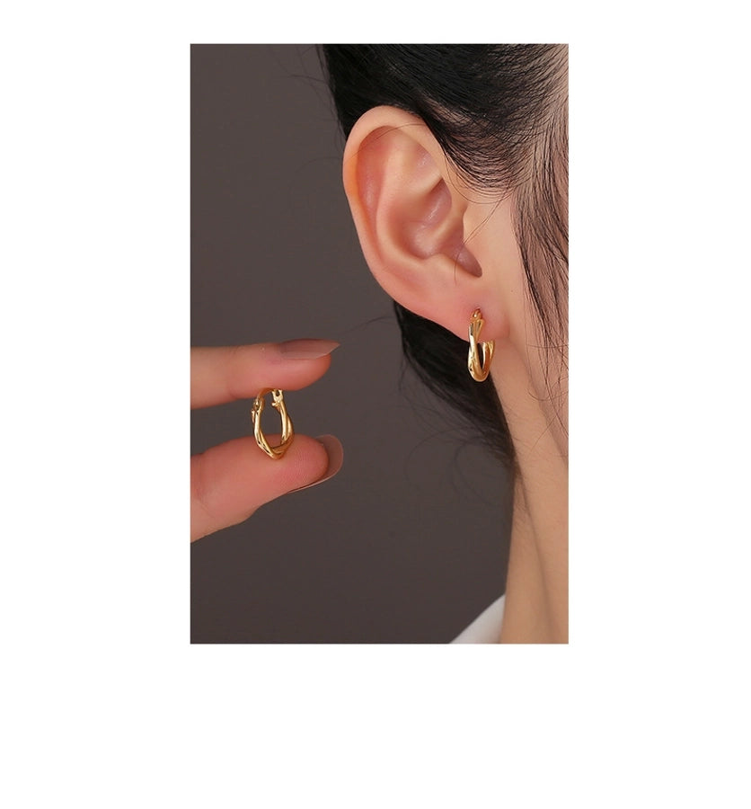 1 Pair 925 Sterling Silver 925 Sterling Silver Earrings U Shape Earrings