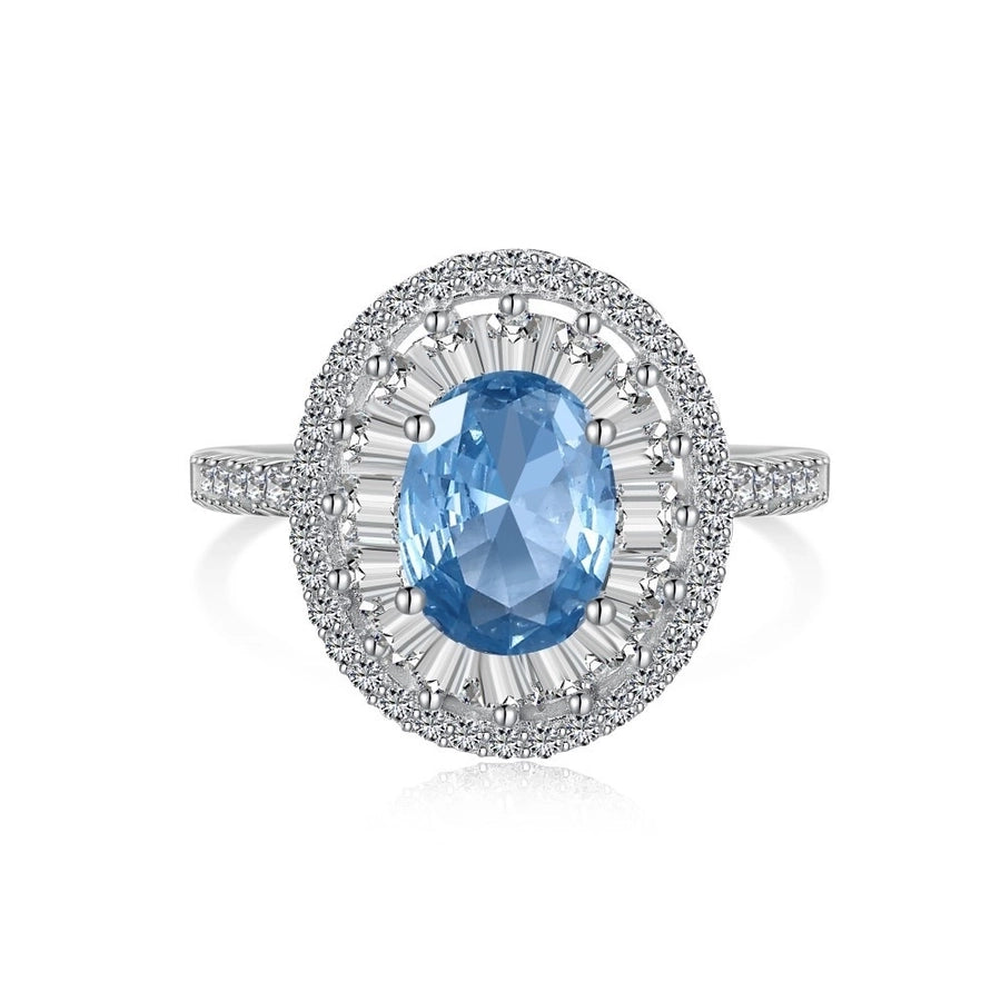 925 Sterling Silver Zircon Geometric Rings 925 Sterling Silver Rings