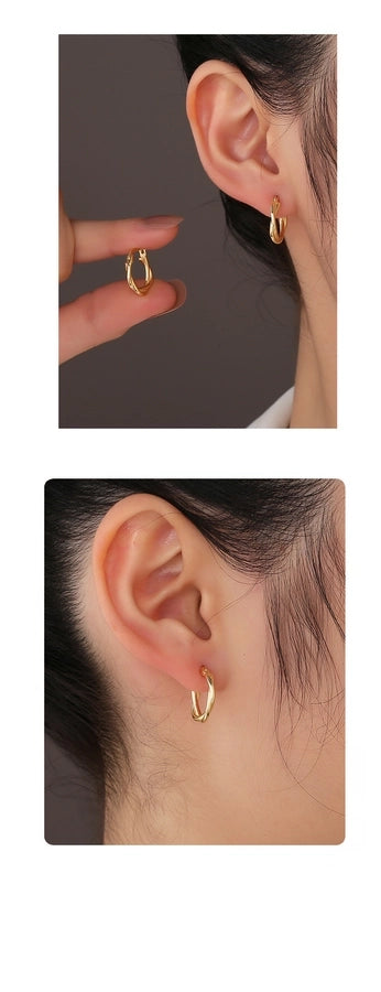 1 Pair 925 Sterling Silver 925 Sterling Silver Earrings U Shape Earrings