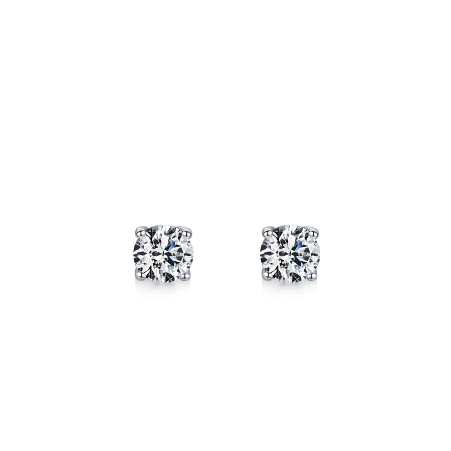 1 Pair 925 Sterling Silver Pearl Zircon 925 Sterling Silver Earrings Geometric Ear Studs