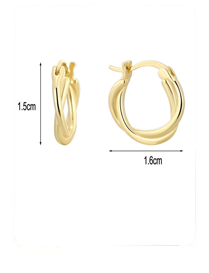 1 Pair 925 Sterling Silver 925 Sterling Silver Earrings U Shape Earrings