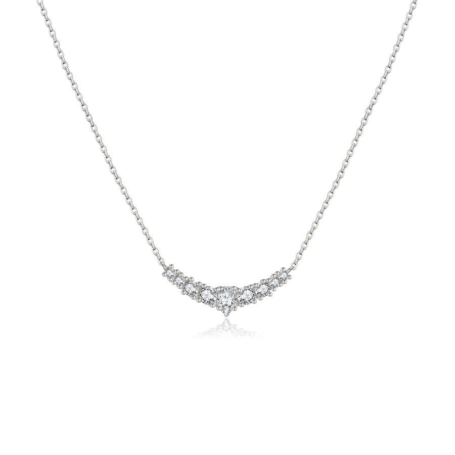 925 Sterling Silver Zircon cable chain Inlay Geometric Cross Pendant Necklace