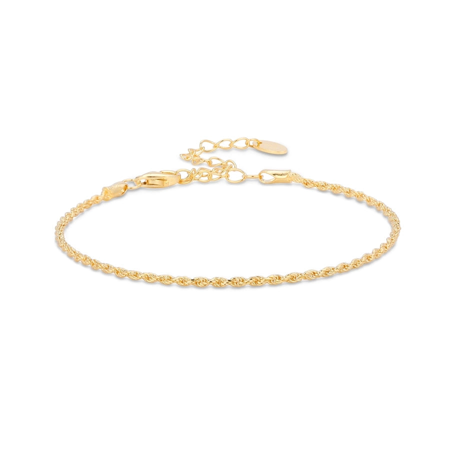 925 Sterling Silver Twisted Rope Chain Bracelets Simple Style