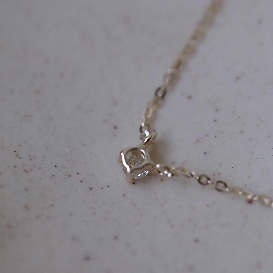 925 Sterling Silver Zircon cable chain Geometric Pendant Necklace