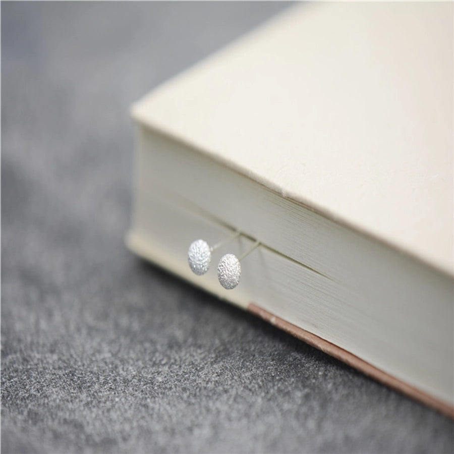 1 Pair 925 Sterling Silver 925 Sterling Silver Earrings Geometric Ear Studs