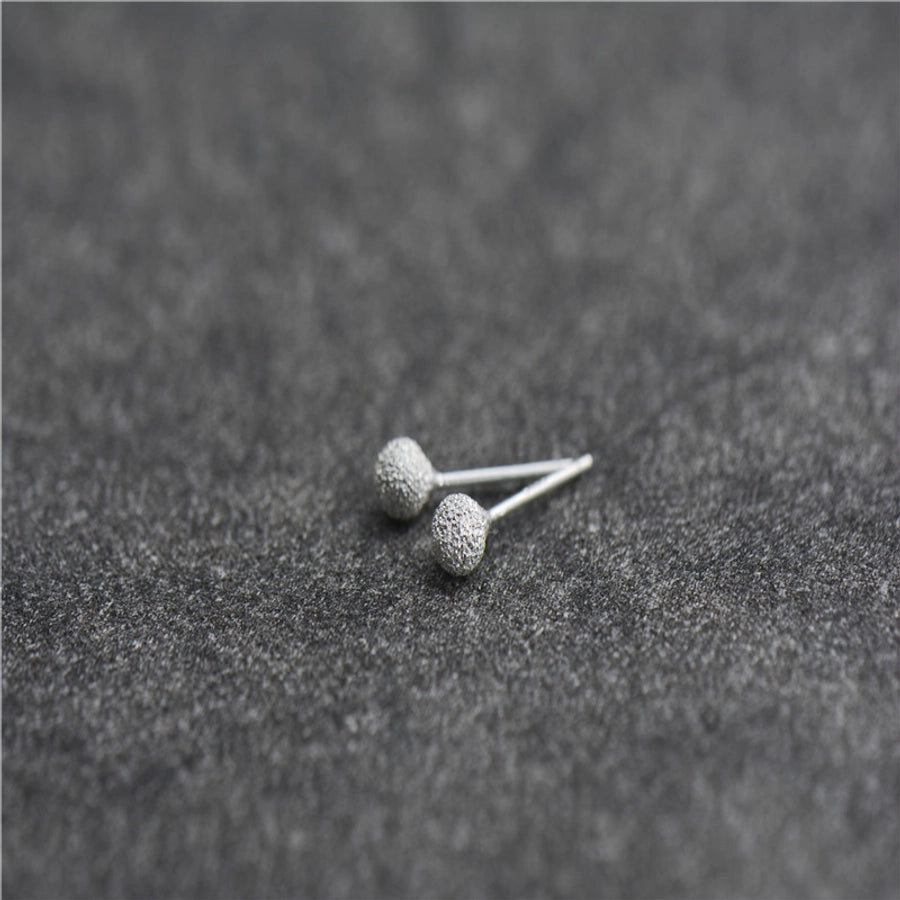 1 Pair 925 Sterling Silver 925 Sterling Silver Earrings Geometric Ear Studs