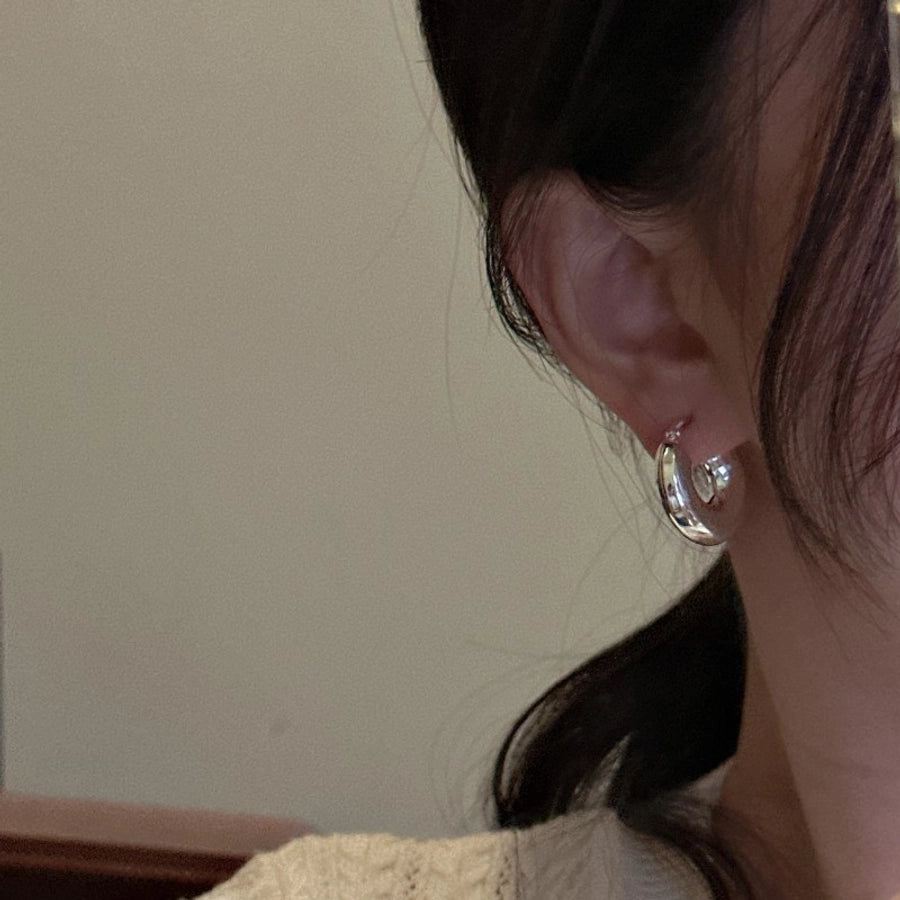 1 Pair 925 Sterling Silver 925 Sterling Silver Earrings Geometric Earrings