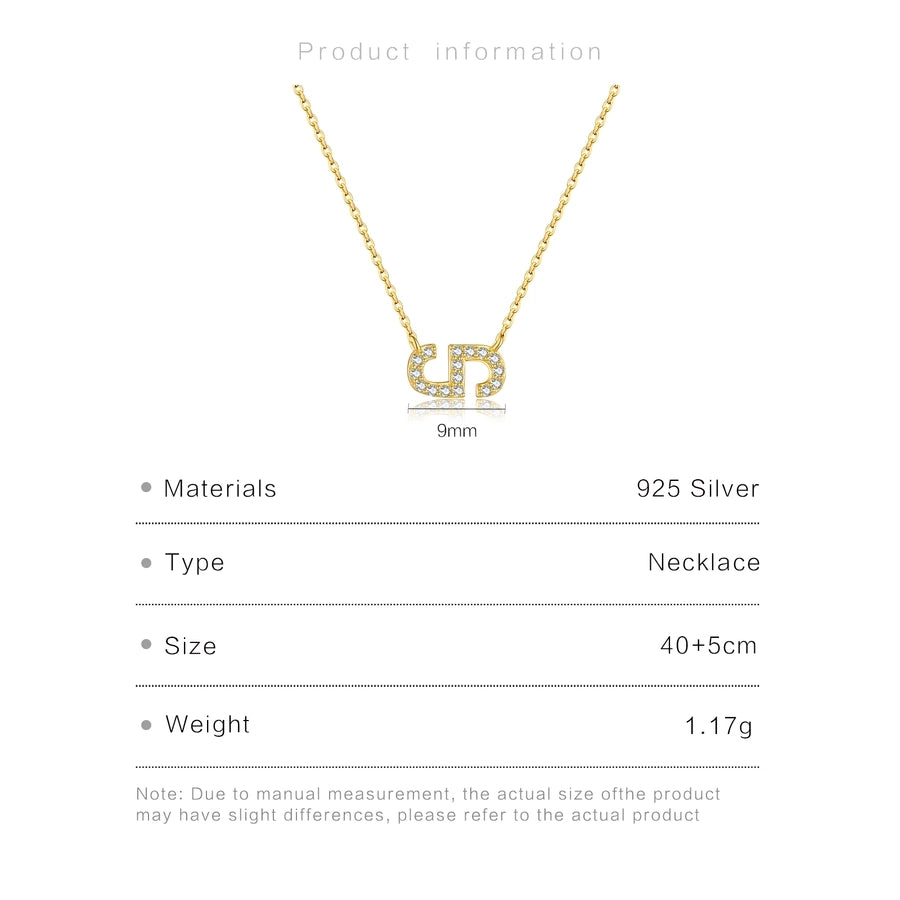 925 Sterling Silver Zircon cable chain Inlay Geometric Cross Pendant Necklace