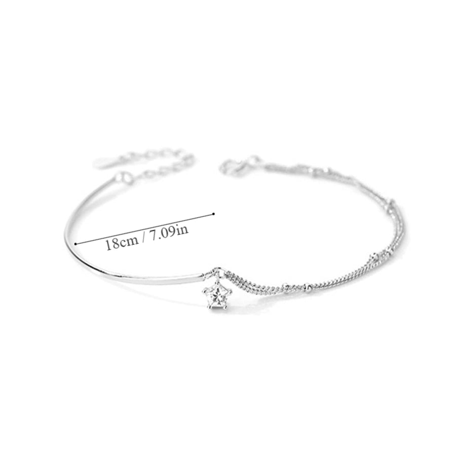 Sterling Silver  Bracelets Simple Style