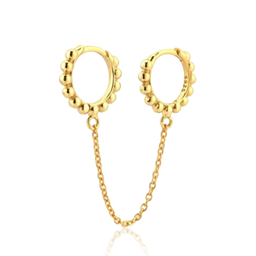 K Gold Plated White Gold Plated 925 Sterling Silver 925 Sterling Silver Earrings Geometric Round Earrings