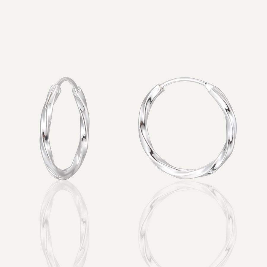 1 Pair 925 Sterling Silver 925 Sterling Silver Earrings Geometric Hoop Earrings