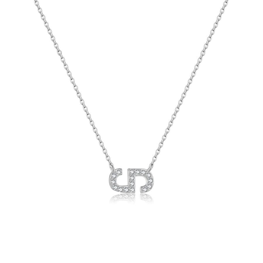 925 Sterling Silver Zircon cable chain Inlay Geometric Cross Pendant Necklace