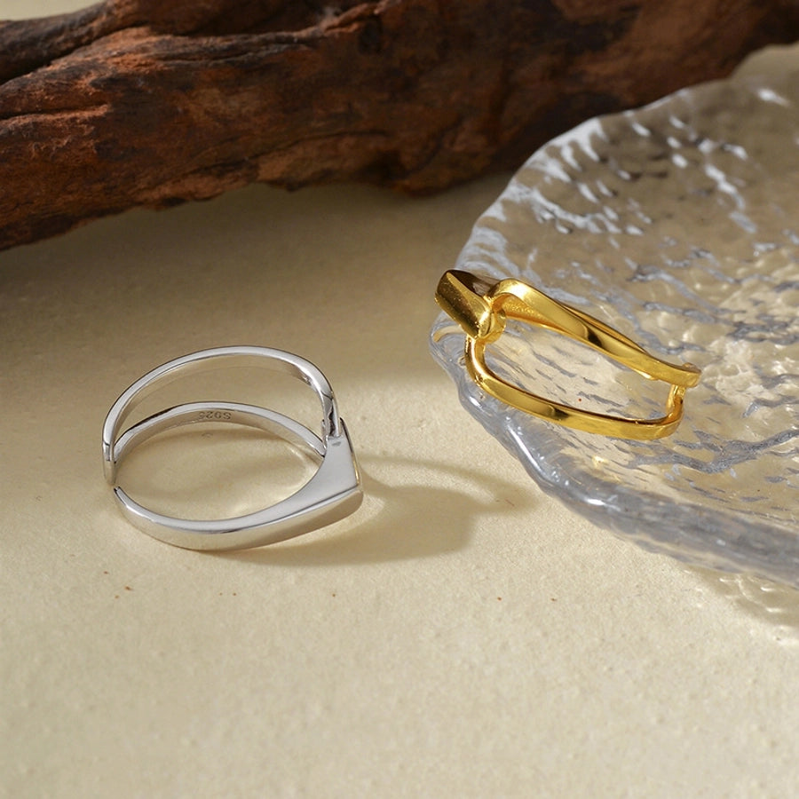 925 Sterling Silver Geometric Open Rings 925 Sterling Silver Rings