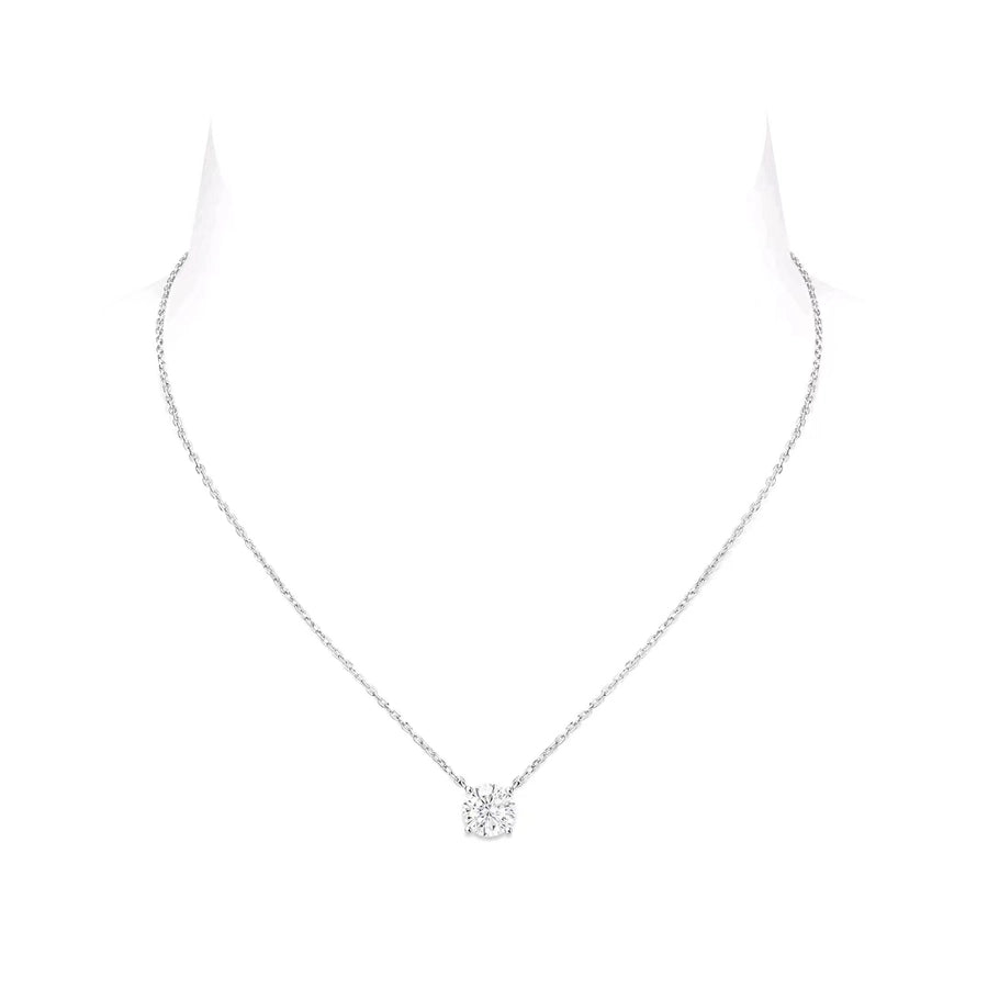 Sterling Silver Zircon cable chain Round Dots Pendant Necklace