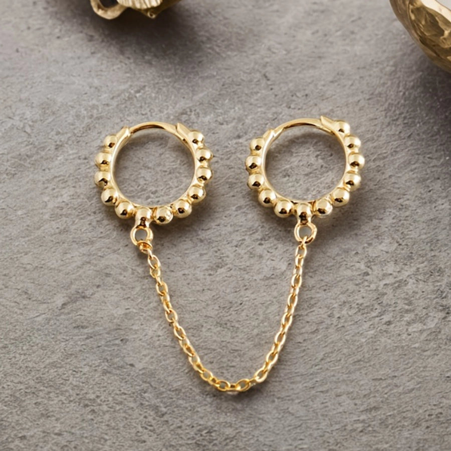 K Gold Plated White Gold Plated 925 Sterling Silver 925 Sterling Silver Earrings Geometric Round Earrings