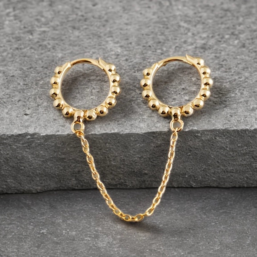 K Gold Plated White Gold Plated 925 Sterling Silver 925 Sterling Silver Earrings Geometric Round Earrings