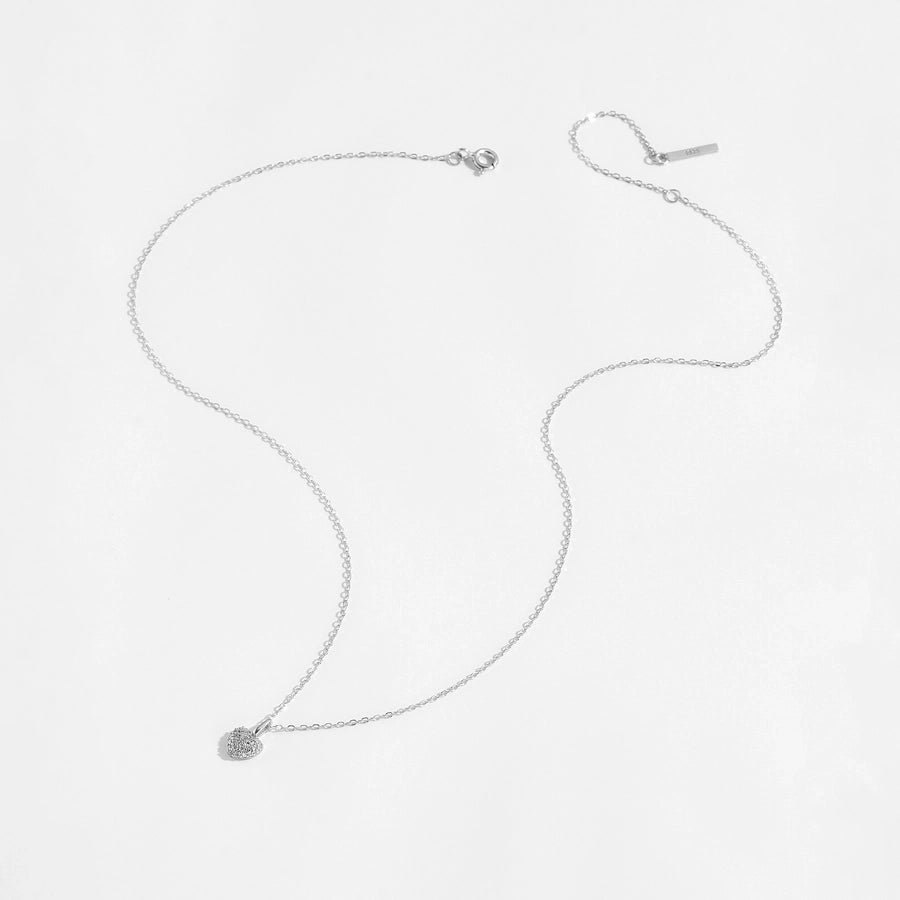 925 Sterling Silver Zircon cable chain Plating Inlay Geometric Pendant Necklace