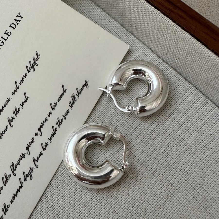 1 Pair 925 Sterling Silver 925 Sterling Silver Earrings Geometric Earrings