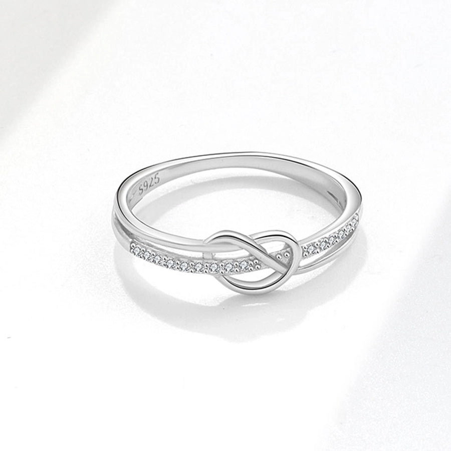 18K Gold Plated 925 Sterling Silver Zircon Knot Rings 925 Sterling Silver Rings