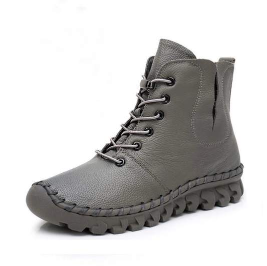 Introducing Our 'Style Treads' Round Toe Flat Boots For Women