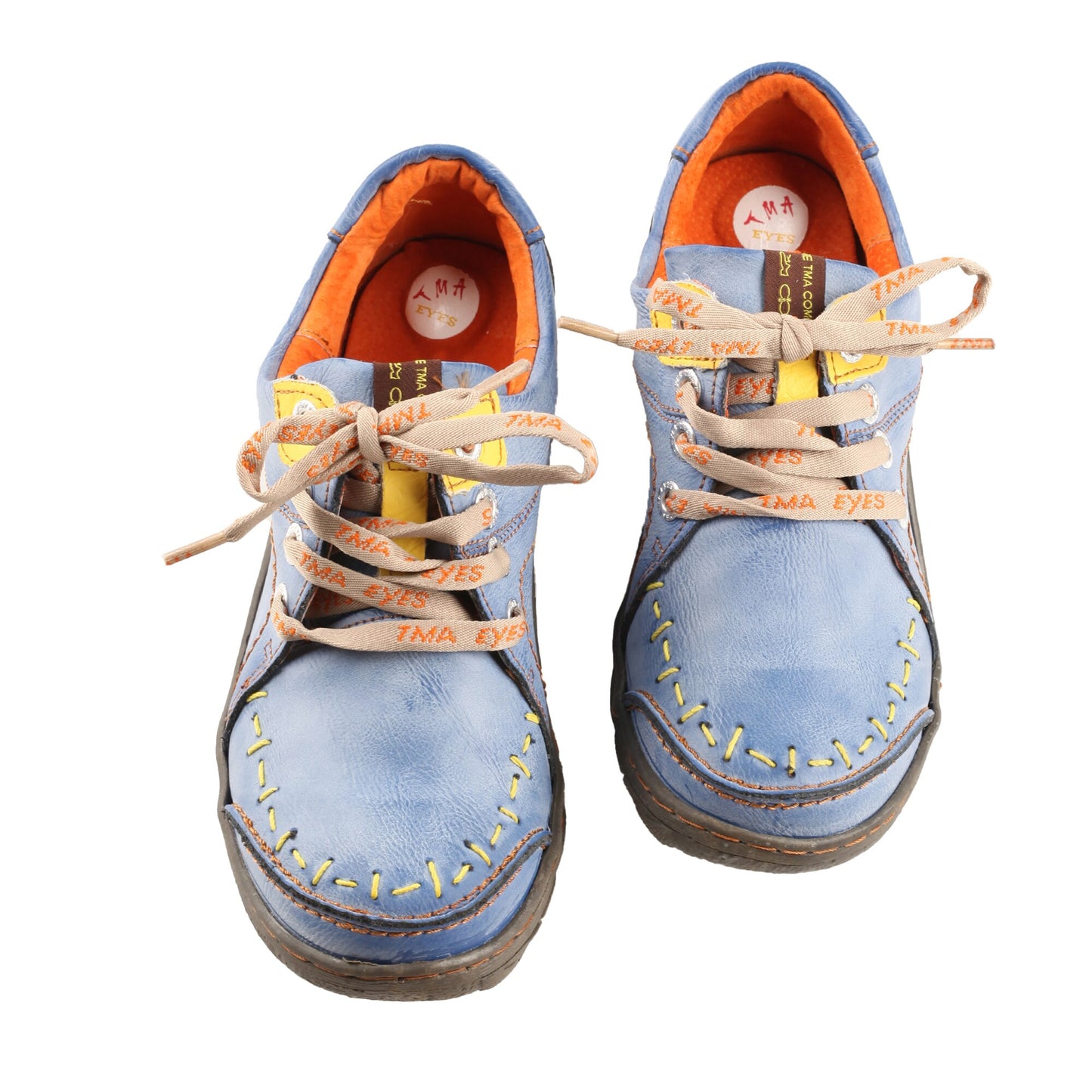 Groovy Glides | Washed Leather Wide Round Toe Flats For Women