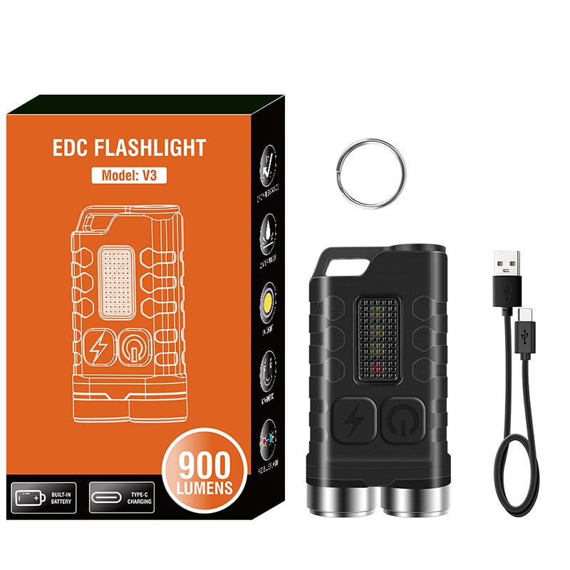 Double Barreled V3 EDC Carry Multi-Use Flashlight