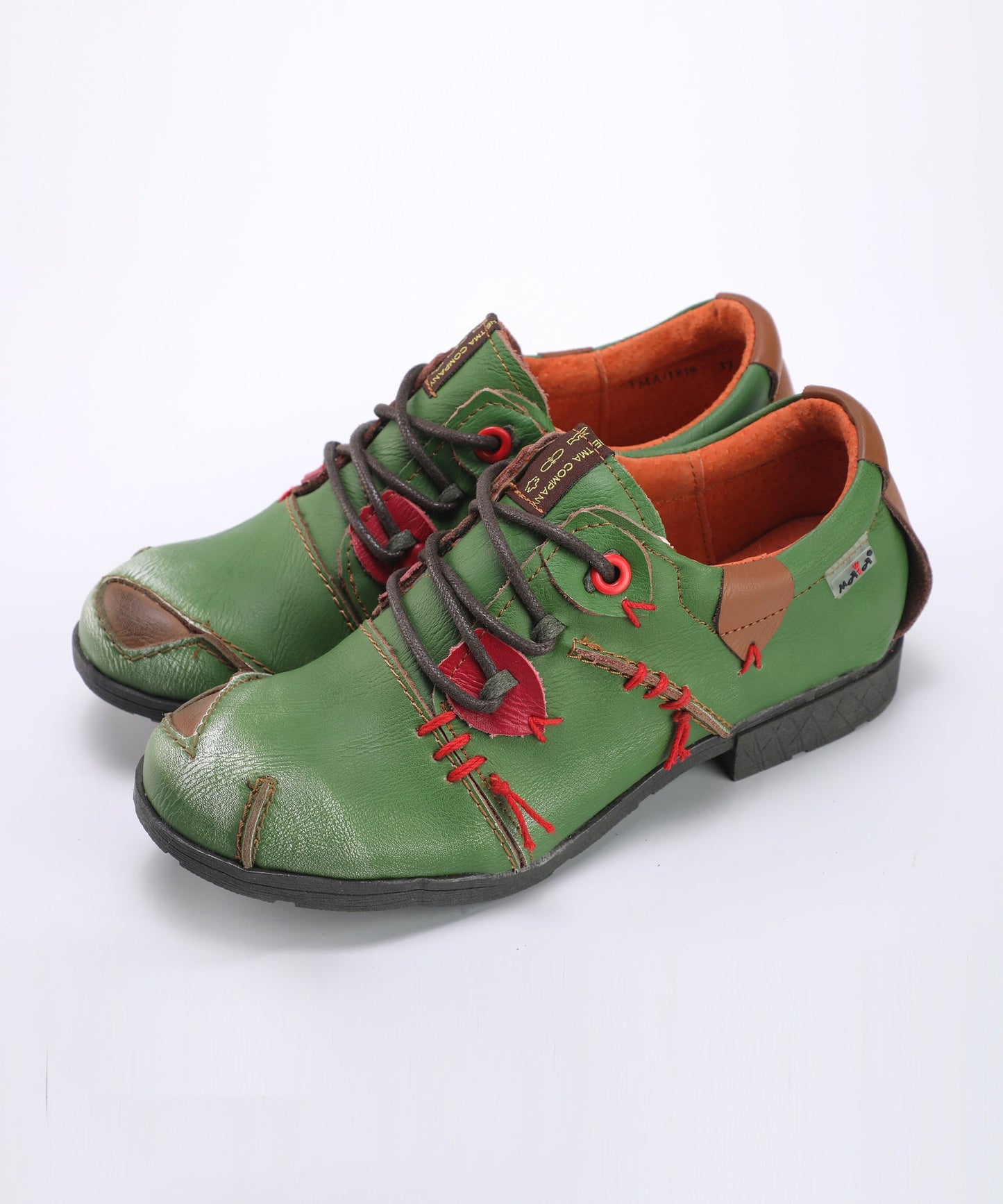 Sinister Step Stitches - Washed Leather Shoes For Women