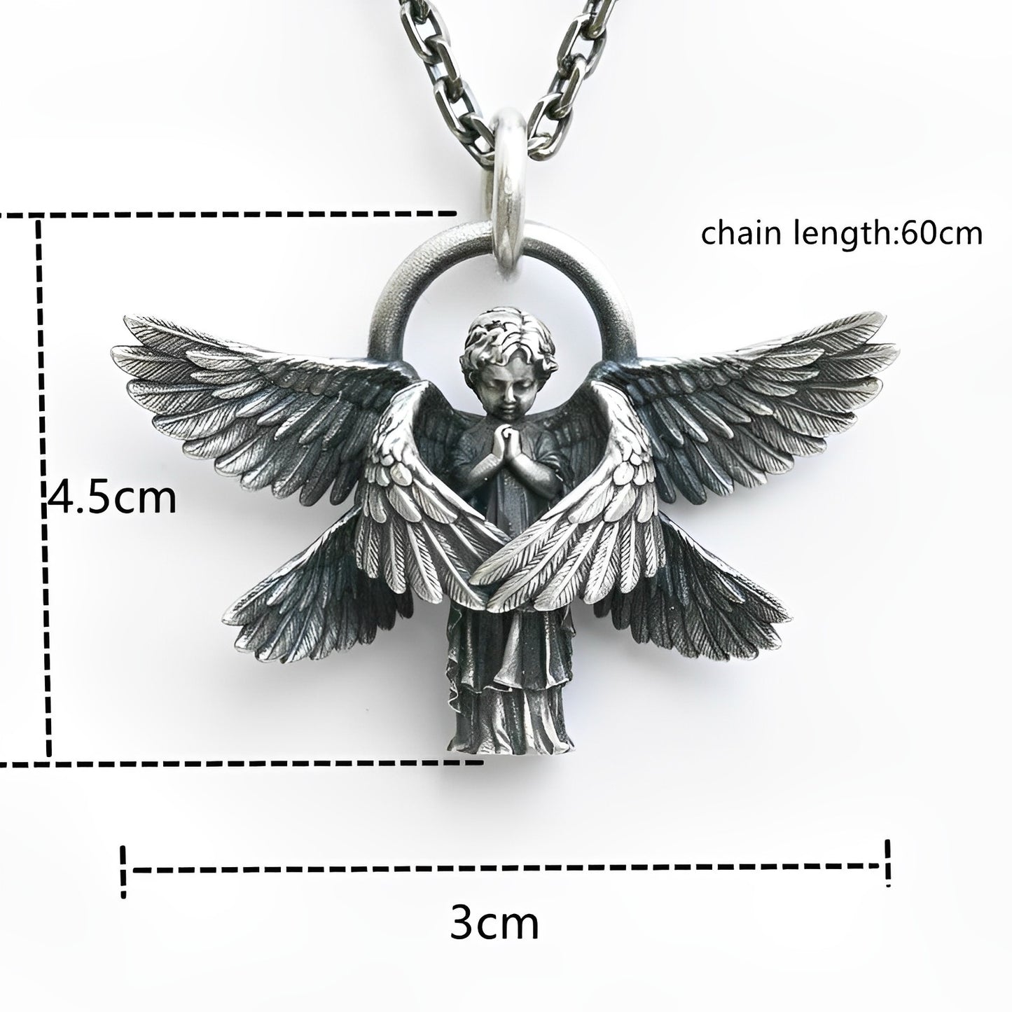 Classic High Quality Angel Prayer Unisex Pendant With Chain