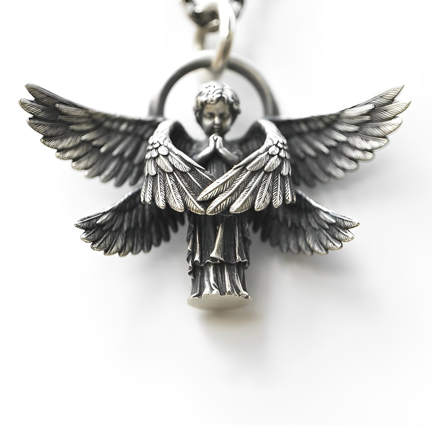Classic High Quality Angel Prayer Unisex Pendant With Chain