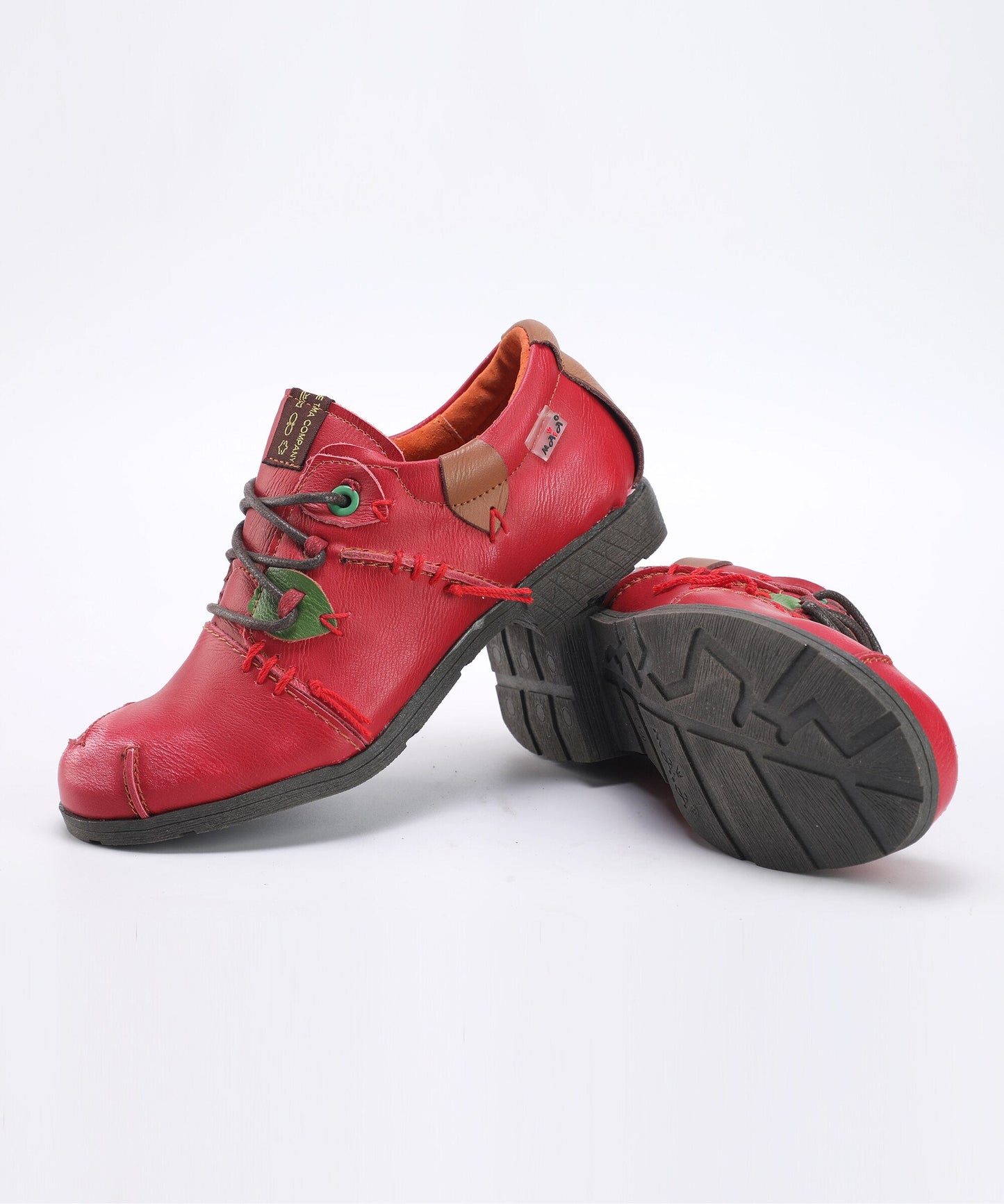 Sinister Step Stitches - Washed Leather Shoes For Women