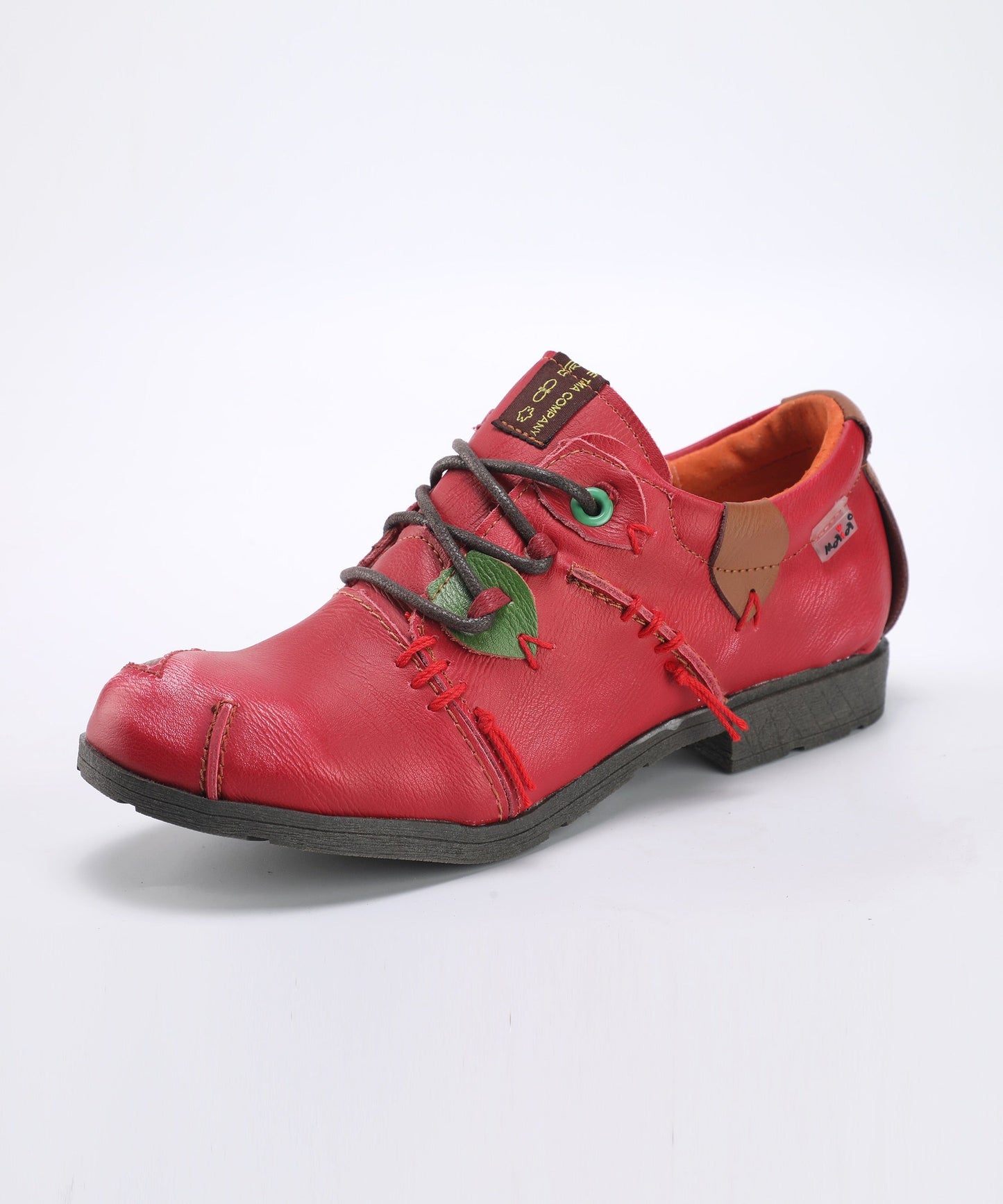 Sinister Step Stitches - Washed Leather Shoes For Women