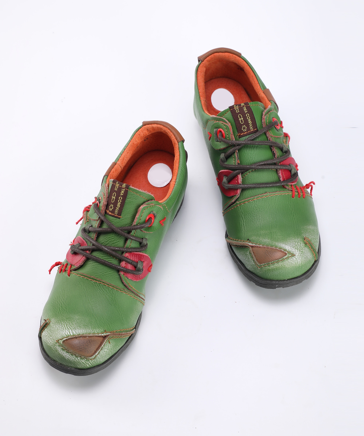 Sinister Step Stitches - Washed Leather Shoes For Women
