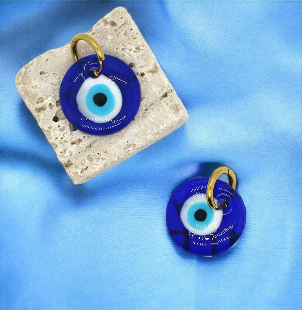 Cerulean Gaze: Mystique of the Mediterranean -Sacred Eye Earrings