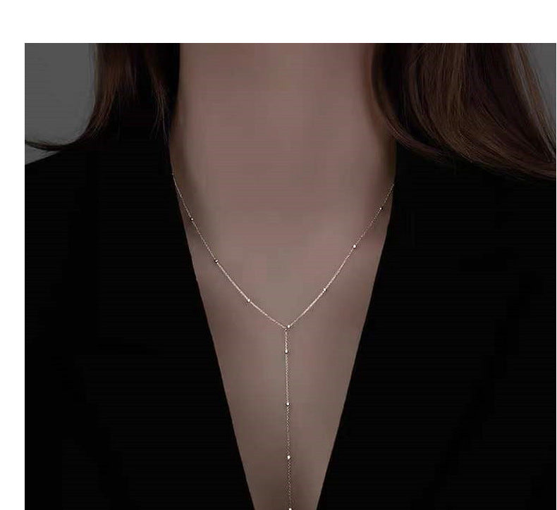 925 Sterling Silver cable chain Plating Geometric Necklace