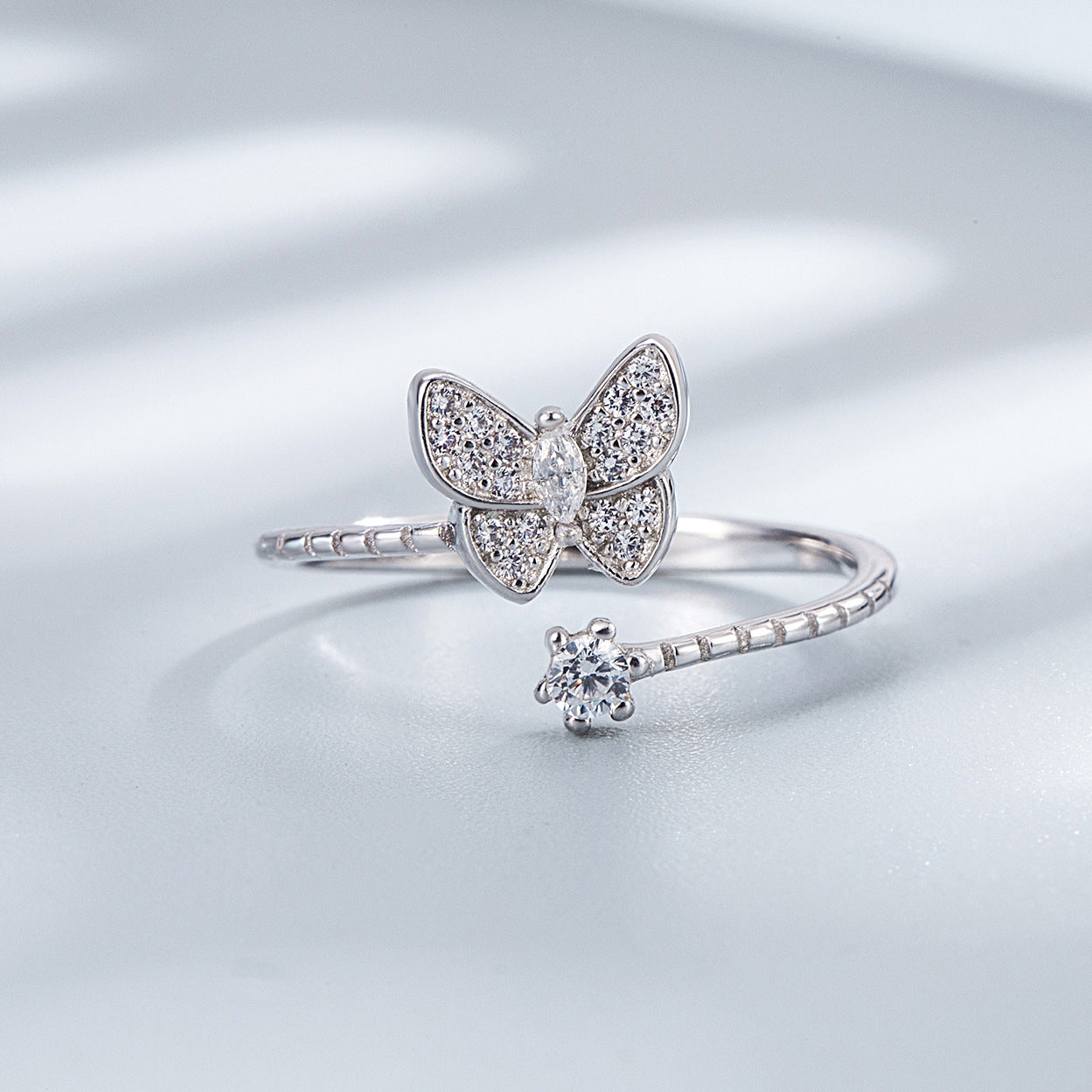 925 Sterling Silver Butterfly Open Rings 925 Sterling Silver Rings